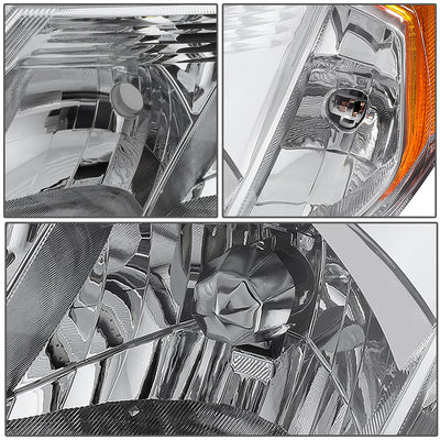 D-Motoring - 09-13 Subaru Forester  Headlights - Chrome Housing - Amber Corner - Plug-n-Play - Pair - 3