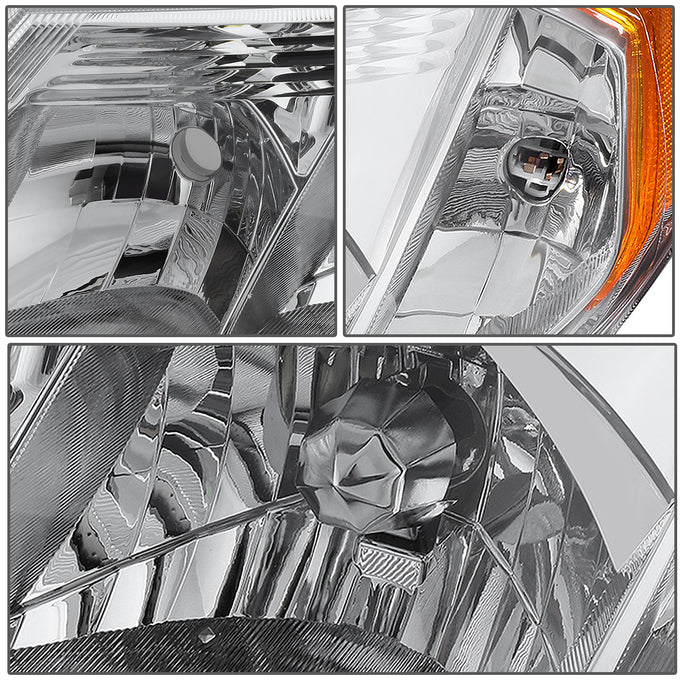 D-Motoring - 09-13 Subaru Forester  Headlights - Chrome Housing - Amber Corner - Plug-n-Play - Pair - 3