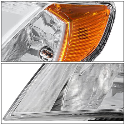D-Motoring - 09-13 Subaru Forester  Headlights - Chrome Housing - Amber Corner - Plug-n-Play - Pair - 4