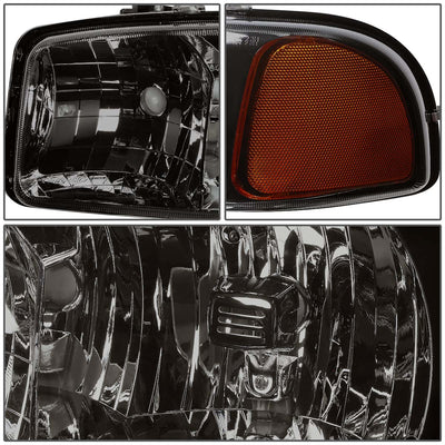 D-Motoring - Headlights - Smoked Lens - Amber Corner - Plug-n-Play - Pair - GMC Sierra 1500(HD) / 2500(HD) / 3500HD / Yukon / Sierra C3 - 2