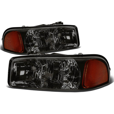 D-Motoring - 99-2007 GMC Sierra/Yukon  Headlights - Smoked Housing - Amber Corner - Plug-n-Play - Pair - 1
