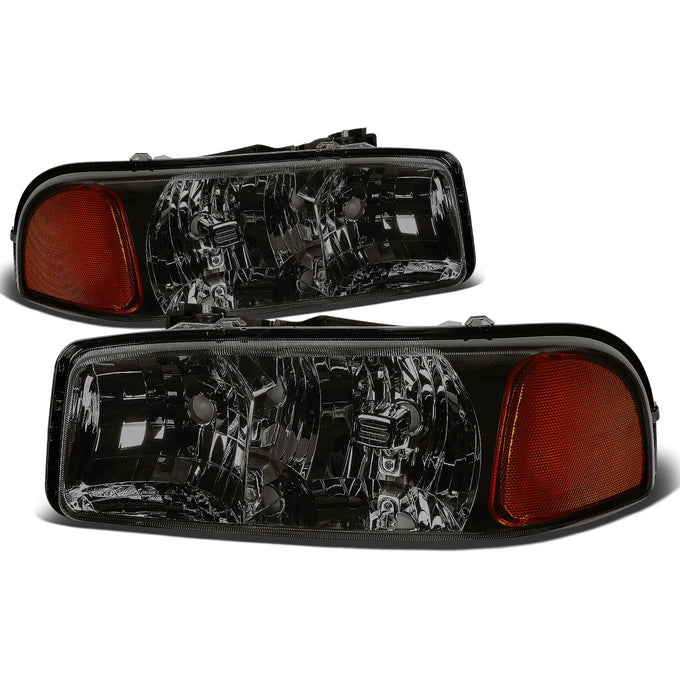 D-Motoring - 99-2007 GMC Sierra/Yukon  Headlights - Smoked Housing - Amber Corner - Plug-n-Play - Pair - 1