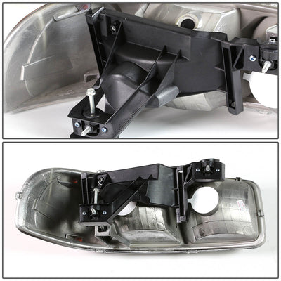 D-Motoring - 99-2007 GMC Sierra/Yukon  Headlights - Smoked Housing - Amber Corner - Plug-n-Play - Pair - 3