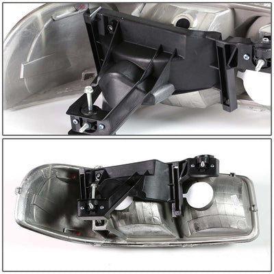 D-Motoring - Headlights - Smoked Lens - Clear Corner - Plug-n-Play - Pair - GMC Sierra 1500(HD) / 2500(HD) / 3500HD / Yukon / Sierra C3 - 3