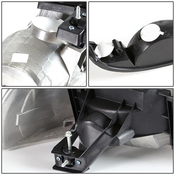 99-07 GMC Sierra Yukon XL Headlights - Tinted Housing - Smoked Lens - Smoked Lens - Pair - HL-OH-SIE994P-BK-SM-CL1 - 5