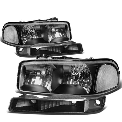 D-Motoring - Headlights - Black Housing - Plug-n-Play - Pair - GMC Sierra 1500(HD) / 2500(HD) / 3500HD / Yukon / Sierra C3 - 1