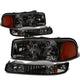 D-Motoring - Headlights - Smoked Lens - Amber Corner - Plug-n-Play - Pair - GMC Sierra 1500(HD) / 2500(HD) / 3500HD / Yukon / Sierra C3 - 1