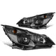 10-14 Outback/Legacy Headlights - LED - Black Housing - Clear Lens - Clear Corner - Plug-n-Play - Pair