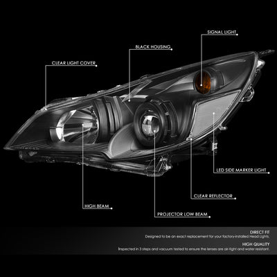 D-Motoring - 10-14 Outback/LegacyHeadlights - LED - Black Housing - Clear Lens - Clear Corner - Plug-n-Play - Pair - 2