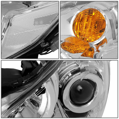 D-Motoring - 10-14 Outback/LegacyHeadlights - LED - Chrome Housing - Clear Lens - Clear Corner - Plug-n-Play - Pair - 4