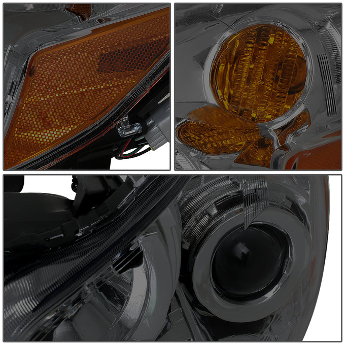D-Motoring - 10-14 Outback/LegacyHeadlights - LED - Smoked Housing - Smoked Lens - Amber Corner - Plug-n-Play - Pair - 4