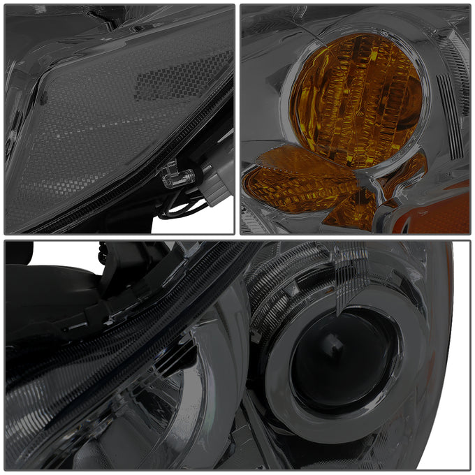 D-Motoring - 10-14 Outback/LegacyHeadlights - LED - Smoked Housing - Smoked Lens - Clear Corner - Plug-n-Play - Pair - 4