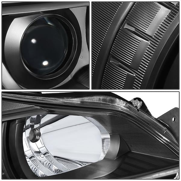 D-Motoring - 10-14 Outback LegacyHeadlights - Black Housing - Clear Lens - Amber Corner - Projector - Plug-n-Play - Pair - 3