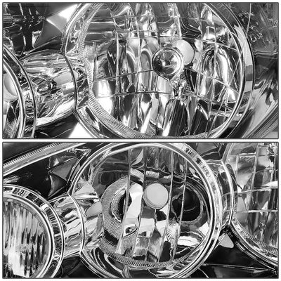 D-Motoring - Headlights - Chrome Housing - Amber Corner - Plug-n-Play - Pair - 05-06 Toyota Camry - 2