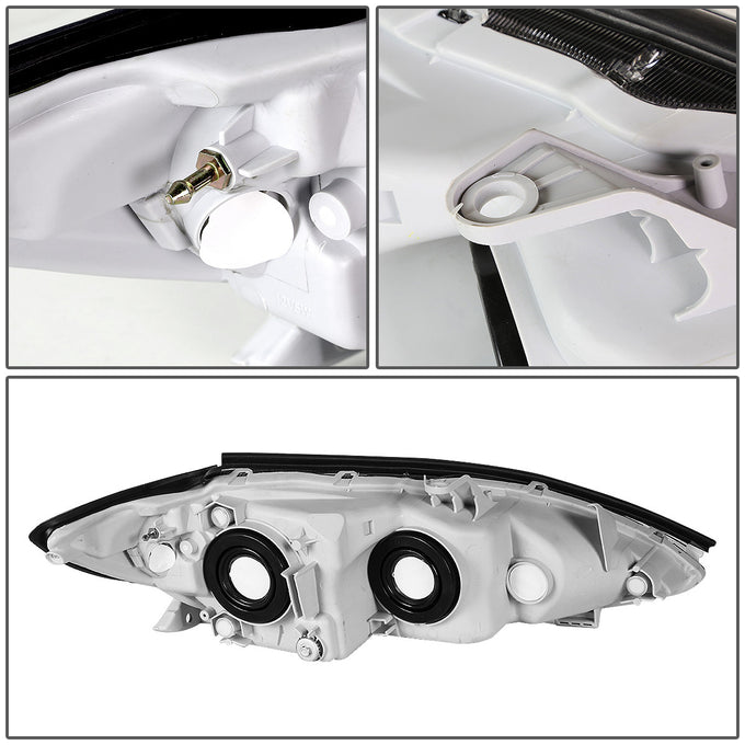 D-Motoring - Headlights - Chrome Housing - Amber Corner - Plug-n-Play - Pair - 05-06 Toyota Camry - 4