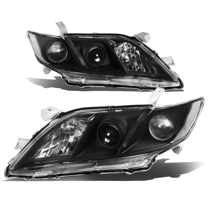 D-Motoring - 07-09 Toyota Camry  Headlights - Black Housing - Projector - Plug-n-Play - Pair - 1