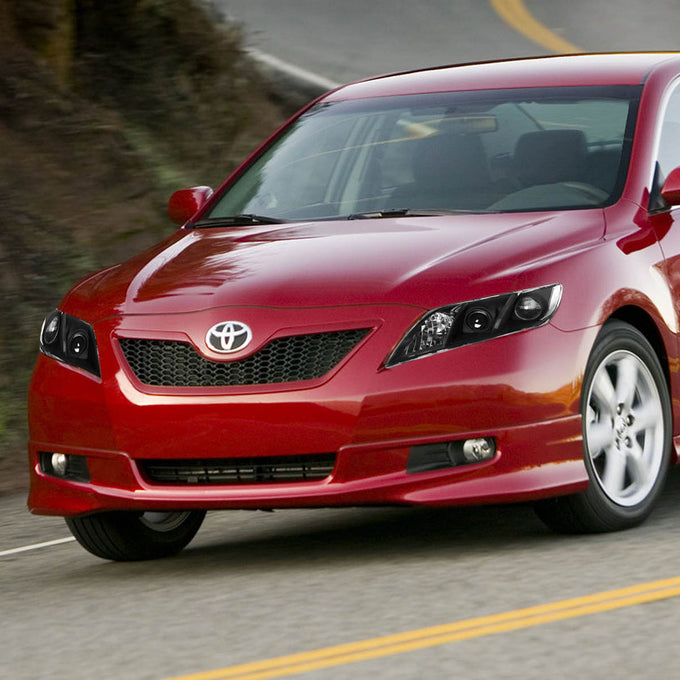 D-Motoring - 07-09 Toyota Camry  Headlights - Black Housing - Projector - Plug-n-Play - Pair - 4