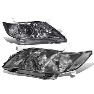 D-Motoring - Headlights - Projector - Smoked Lens - Clear Corner - Plug-n-Play - Pair - 07-09 Toyota Camry - 1