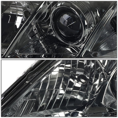 D-Motoring - Headlights - Projector - Smoked Lens - Clear Corner - Plug-n-Play - Pair - 07-09 Toyota Camry - 2