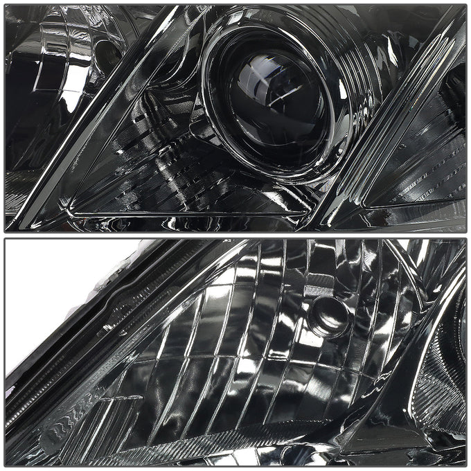 D-Motoring - Headlights - Projector - Smoked Lens - Clear Corner - Plug-n-Play - Pair - 07-09 Toyota Camry - 2