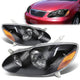 03-08 Toyota Corolla Headlights - Black Housing - Amber Corner - Plug-n-Play - Pair