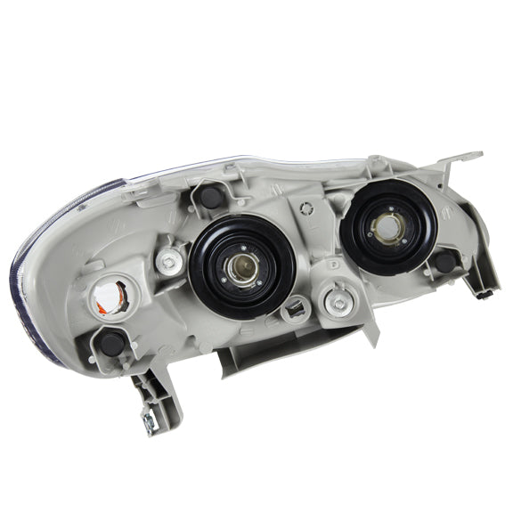D-Motoring - Headlights - Chrome Housing - Amber Corner - Plug-n-Play - Pair - 03-08 Toyota Corolla - 4