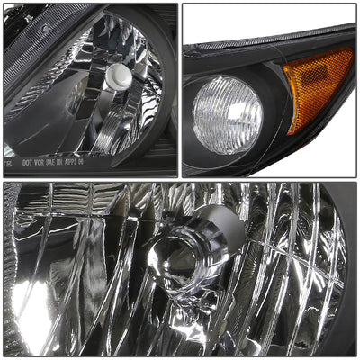 D-Motoring - Headlights - Black Housing - Amber Corner - Plug-n-Play - Pair - 09-10 Toyota Corolla - 2