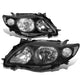 09-10 Toyota Corolla Headlights - Black Housing - Plug-n-Play - Pair