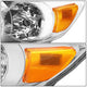 D-Motoring - Headlights - Chrome Housing - Amber Corner - Plug-n-Play - Pair - 11-13 Toyota Corolla Sedan - 3