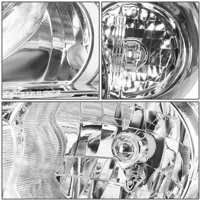D-Motoring - Headlights - Chrome Housing - Plug-n-Play - Pair - 11-13 Toyota Corolla Sedan - 2