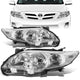 11-13 Toyota Corolla Headlights - Chrome Housing - Plug-n-Play - Pair