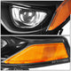 D-Motoring - Headlights - Black Housing - Amber Corner - Projector - Plug-n-Play - Pair - 14-16 Toyota Corolla Sedan - 3