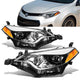 14-16 Toyota Corolla Headlights - Chrome Housing - Amber Corner - Projector - Plug-n-Play - Pair