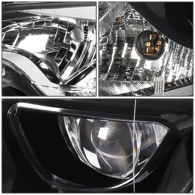 D-Motoring - Headlights - Chrome Housing - Projector - Plug-n-Play - Pair - 14-16 Toyota Corolla Sedan - 2