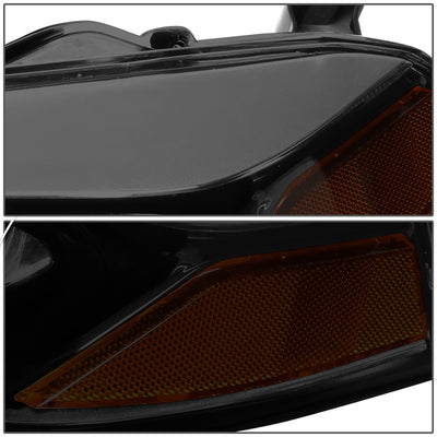 D-Motoring - Headlights - Smoked Lens - Amber Corner - Projector - Plug-n-Play - Pair - 14-16 Toyota Corolla Sedan - 3