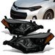 14-16 Toyota Corolla Headlights - Smoked Housing - Amber Corner - Projector - Plug-n-Play - Pair