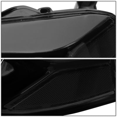 D-Motoring - Headlights - Projector - Smoked Lens - Clear Corner - Plug-n-Play - Pair - 14-16 Toyota Corolla Sedan - 3