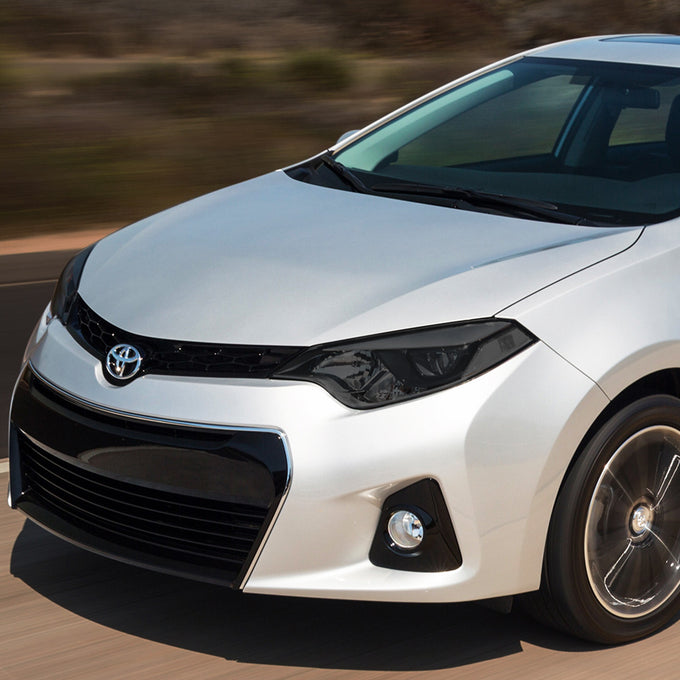 D-Motoring - Headlights - Projector - Smoked Lens - Clear Corner - Plug-n-Play - Pair - 14-16 Toyota Corolla Sedan - 5