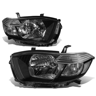 D-Motoring - 08-10 Toyota Highlander  Headlights - Black Housing - Plug-n-Play - Pair - 1