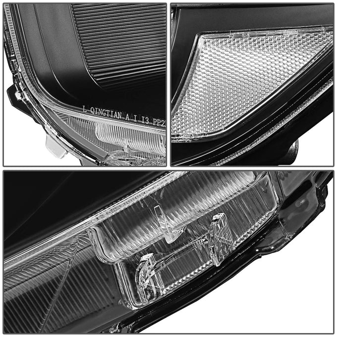 D-Motoring - 08-10 Toyota Highlander  Headlights - Black Housing - Plug-n-Play - Pair - 3