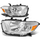 D-Motoring - Headlights - Chrome Housing - Amber Corner - Plug-n-Play - Pair - 08-10 Toyota Highlander - 1