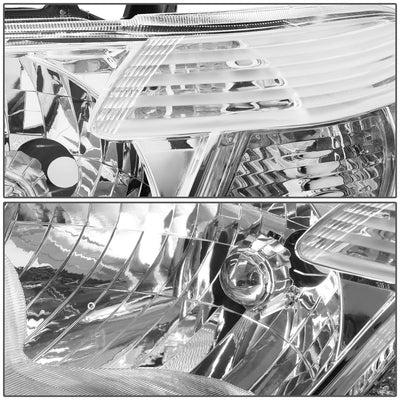 D-Motoring - Headlights - Chrome Housing - Amber Corner - Plug-n-Play - Pair - 08-10 Toyota Highlander - 2