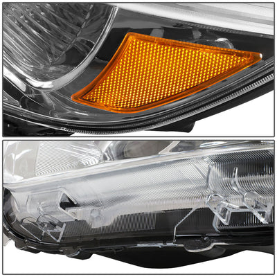 D-Motoring - Headlights - Chrome Housing - Amber Corner - Plug-n-Play - Pair - 08-10 Toyota Highlander - 3