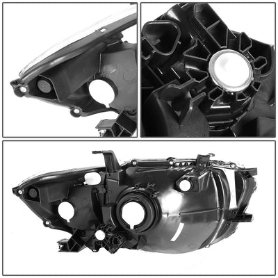 D-Motoring - Headlights - Chrome Housing - Amber Corner - Plug-n-Play - Pair - 08-10 Toyota Highlander - 4