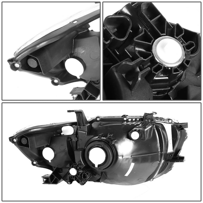 D-Motoring - Headlights - Chrome Housing - Amber Corner - Plug-n-Play - Pair - 08-10 Toyota Highlander - 4