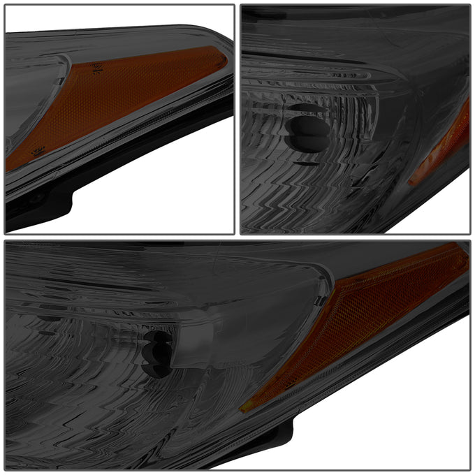 D-Motoring - Headlights - Smoked Lens - Amber Corner - Projector - Plug-n-Play - Pair - 11-13 Toyota Highlander - 3