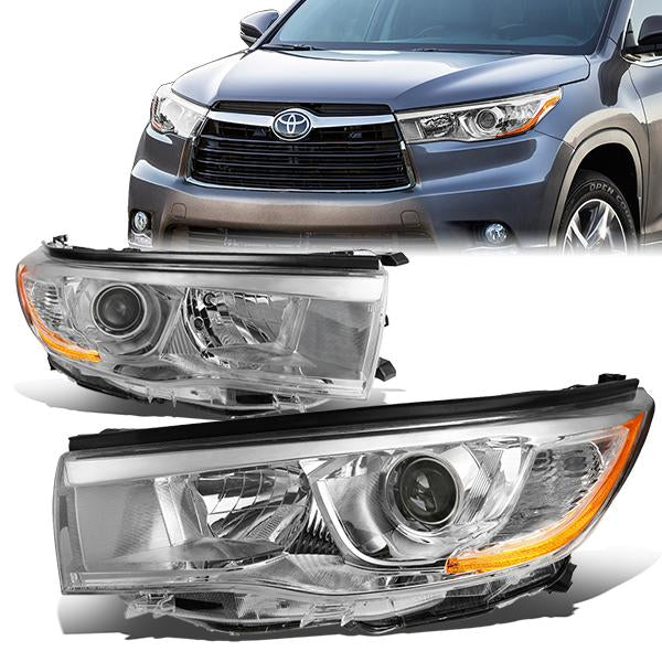 14-16 Toyota Highlander Factory Style Projector Headlights - CA Auto Parts