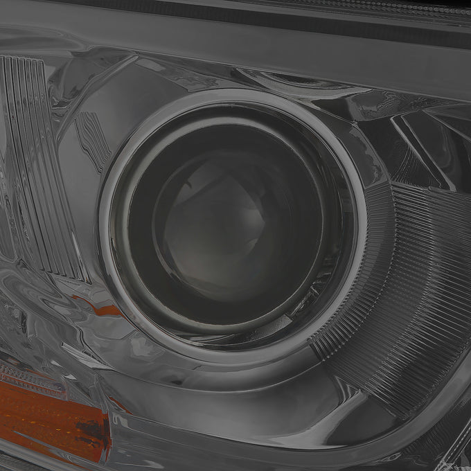D-Motoring - Headlights - Smoked Lens - Amber Corner - Projector - Plug-n-Play - Pair - 14-16 Toyota Highlander - 2