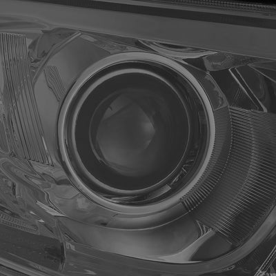 D-Motoring - Headlights - Smoked Lens - Clear Corner - Projector - Plug-n-Play - Pair - 14-16 Toyota Highlander - 2