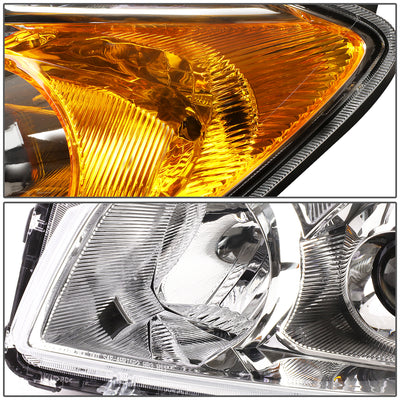 D-Motoring - Headlights - Chrome Housing - Amber Corner - Projector - Plug-n-Play - Pair - 09-12 Toyota Rav4 - 3